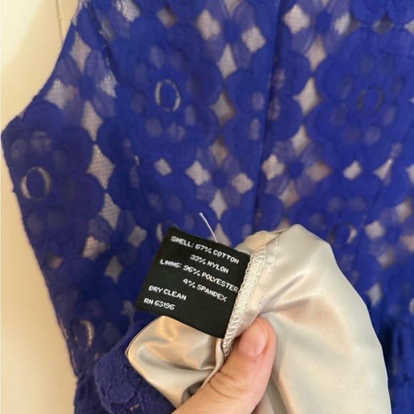 Ivy Blu Women’s Deep Royal Fit And Flare Floral Lined Dress Sz 6 - Picture 12 of 12